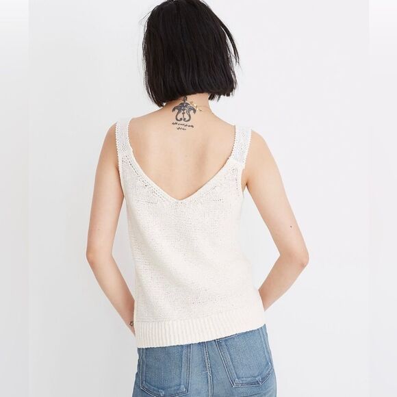Madewell Crochet-Strap Sweater Tank, Sz M - Picture 2 of 13